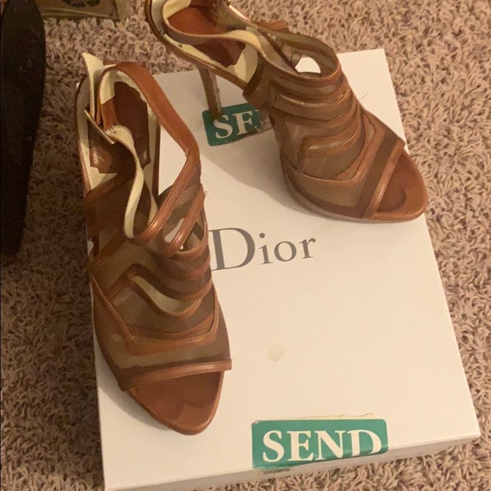 Tan Dior heels